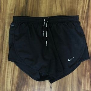 black nike running shorts